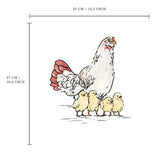 Single Wall Decal - Chickens Annet Weelink Design