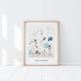 Personalized Poster - Into the Galaxy light Annet Weelink Design