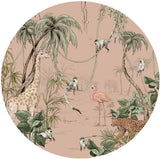 Round wall sticker - Jungle Jazz Annet Weelink Design