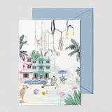 Greeting card - MIAMI BEACH Annet Weelink Design