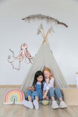 Autocollant mural séparé - Pieuvre