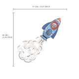 Single Wall Decal - Rocketship Annet Weelink Design