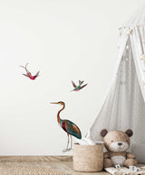 Single Wall Decal - Hummingbird green Annet Weelink Design