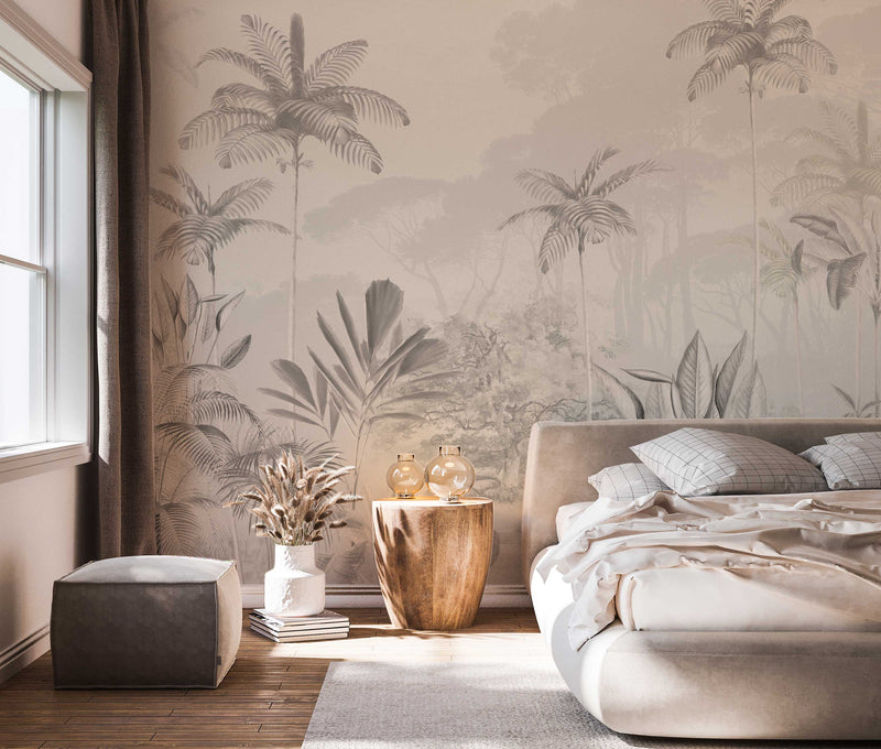 Jungle Wallpaper - TROPICAL WILDERNESS - beige