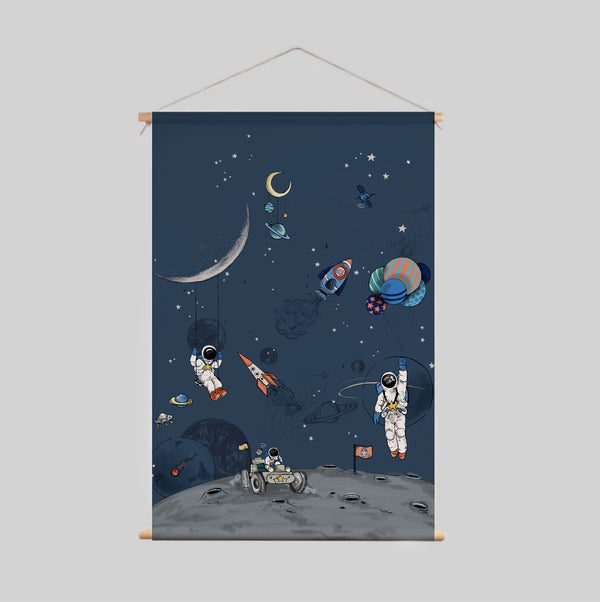 Textile Poster - Into The Galaxy dark