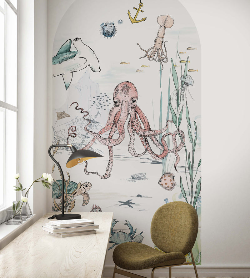 Peel and stick Arch Wallpaper Decal - Underwater Wonders