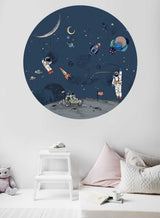 Round wall sticker - Into the Galaxy Annet Weelink Design