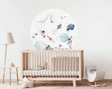 Round wall sticker - Into the Galaxy Annet Weelink Design