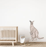 Single Wall Decal - Kangaroo Annet Weelink Design