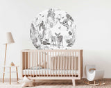 Round wall sticker - Magical Forest