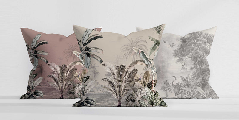 Indoor Pillow - DREAMY JUNGLE - DARK BLUSH