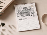 Calendario de cumpleaños - ICONOS DE ÁMSTERDAM - A4 - Perpetuo