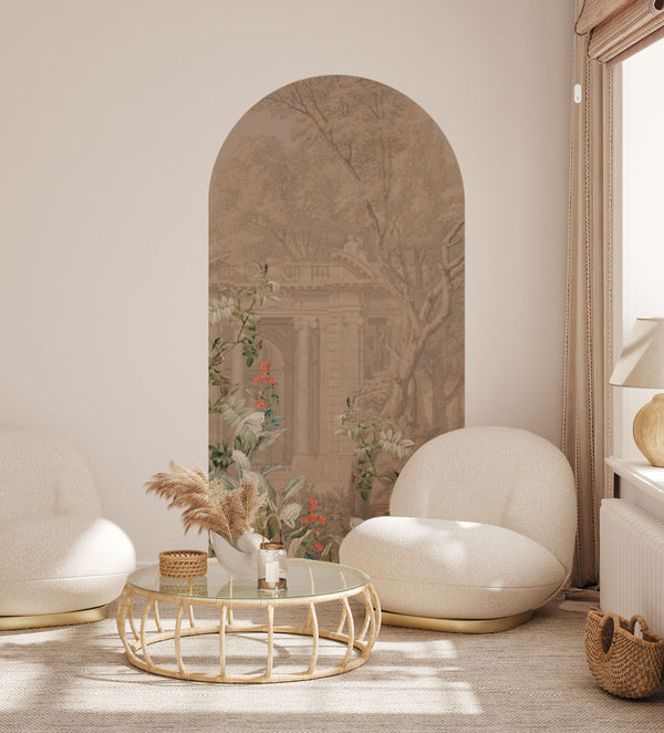 Peel and stick Arch Wallpaper Decal - Avian Oasis