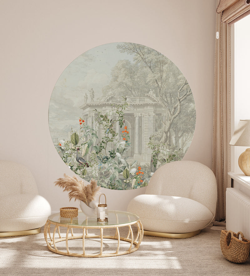 Round wall sticker - Avian Oasis green