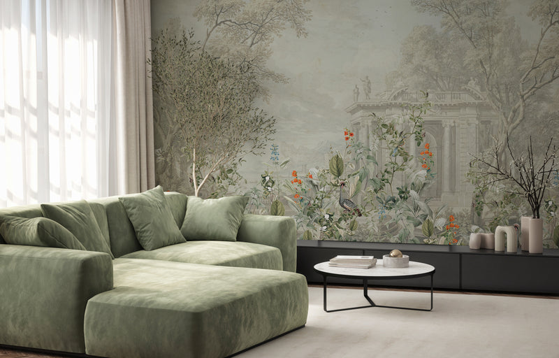 Landscape Wallpaper - AVIAN OASIS green