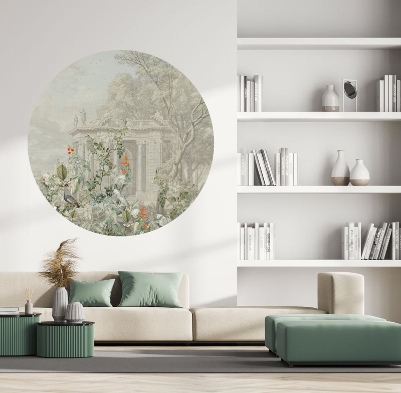 Round wall sticker - Avian Oasis green