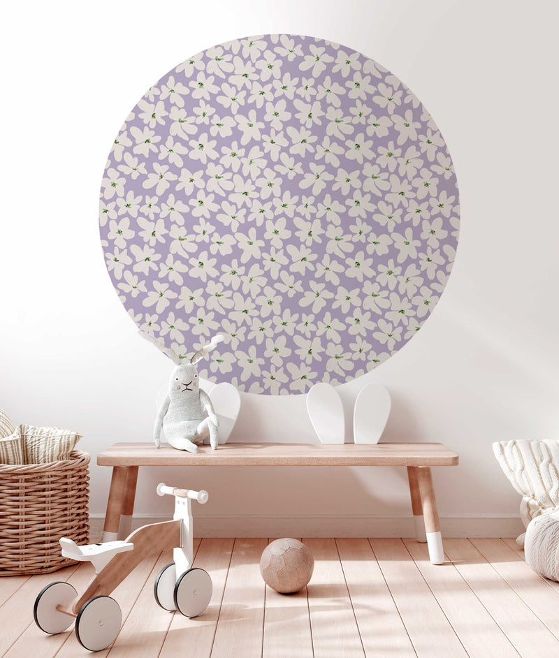Round wall sticker - Bold Flower
