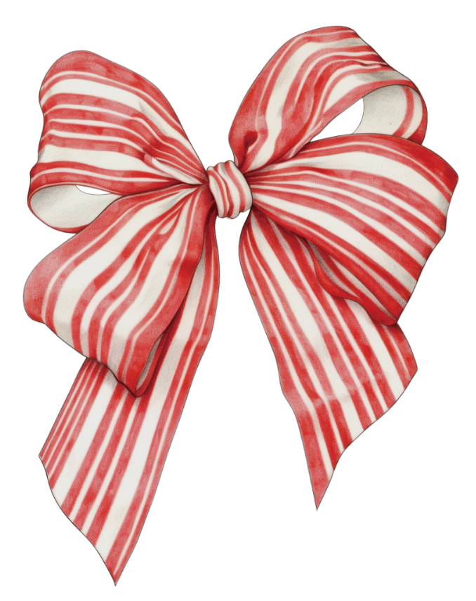 Kerstmuursticker - Kerststrik (set van 4)