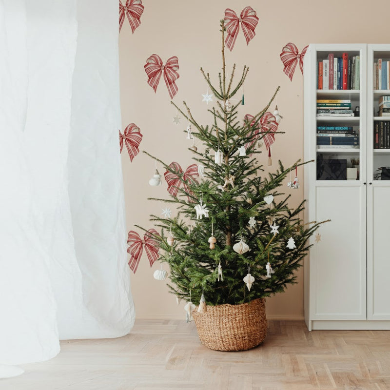 Kerstmuursticker - Kerststrik (set van 4)