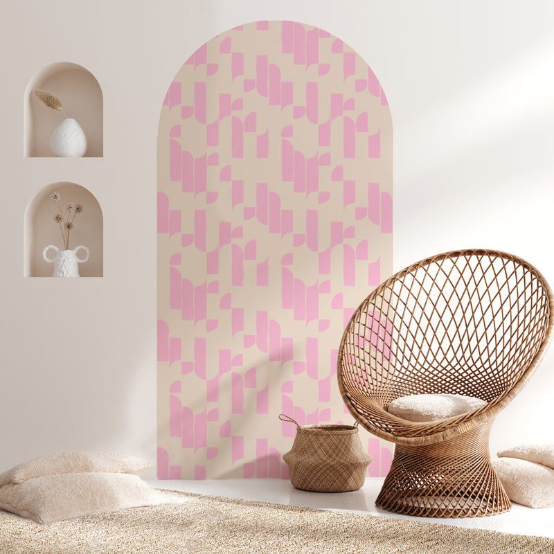 Peel and Stick Arch Wallpaper Decal - Brick Bop