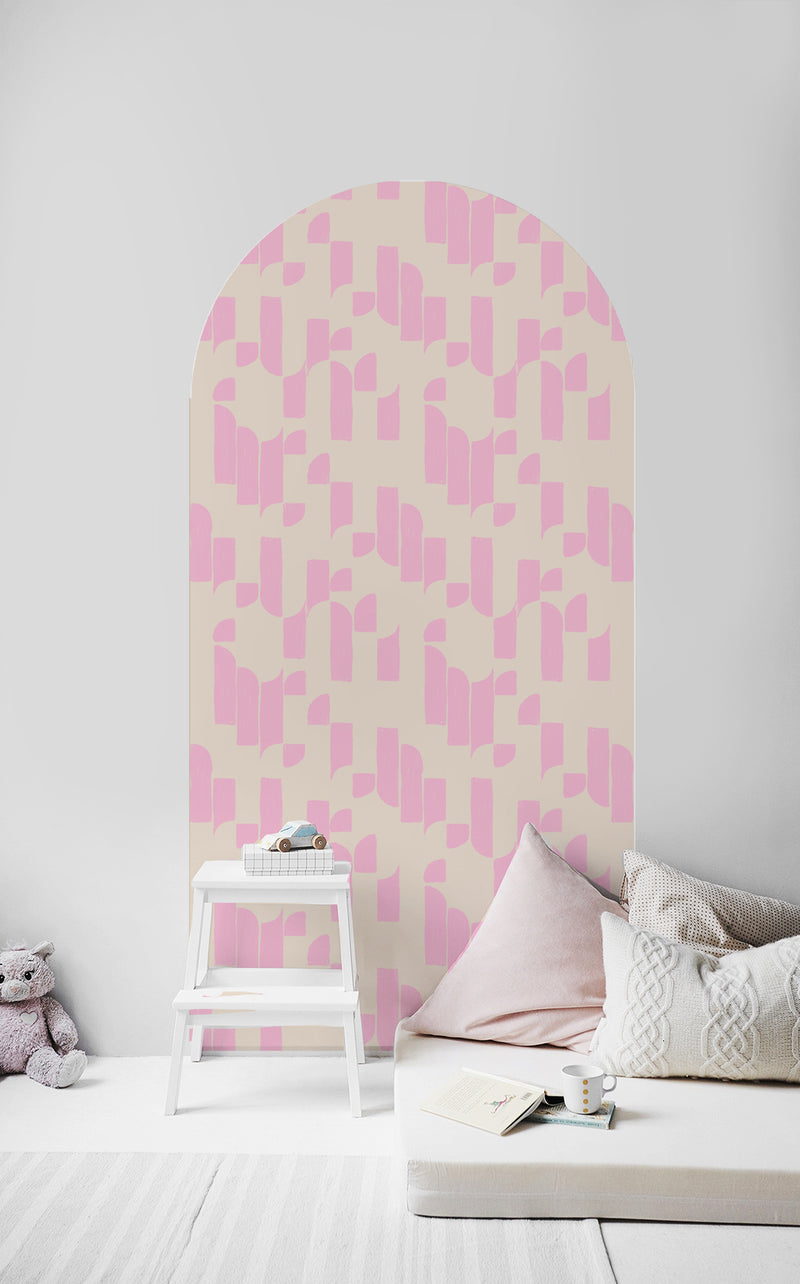 Peel and Stick Arch Wallpaper Decal - Brick Bop