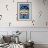 Autocollant mural de Noël - Canne de bonbon de Noël (ensemble de 6)