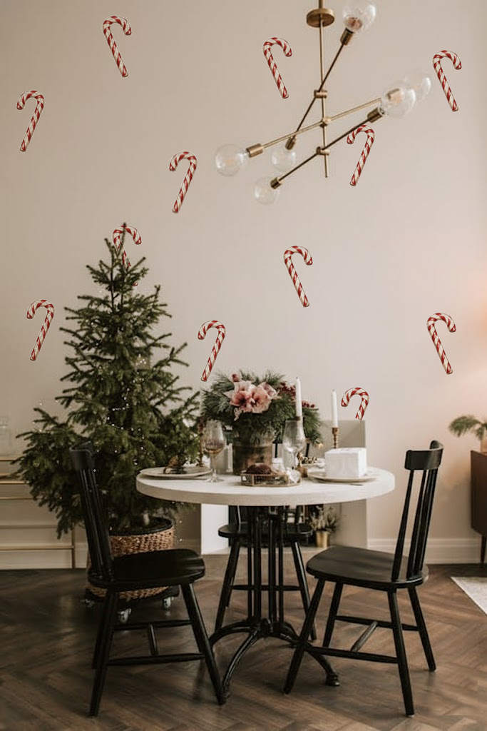 Kerstmuursticker - Kerstlolly (set van 6)