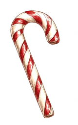 Kerstmuursticker - Kerstlolly (set van 6)