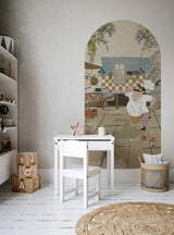 Peel and Stick Arch Behang Decal - Romantic Garden