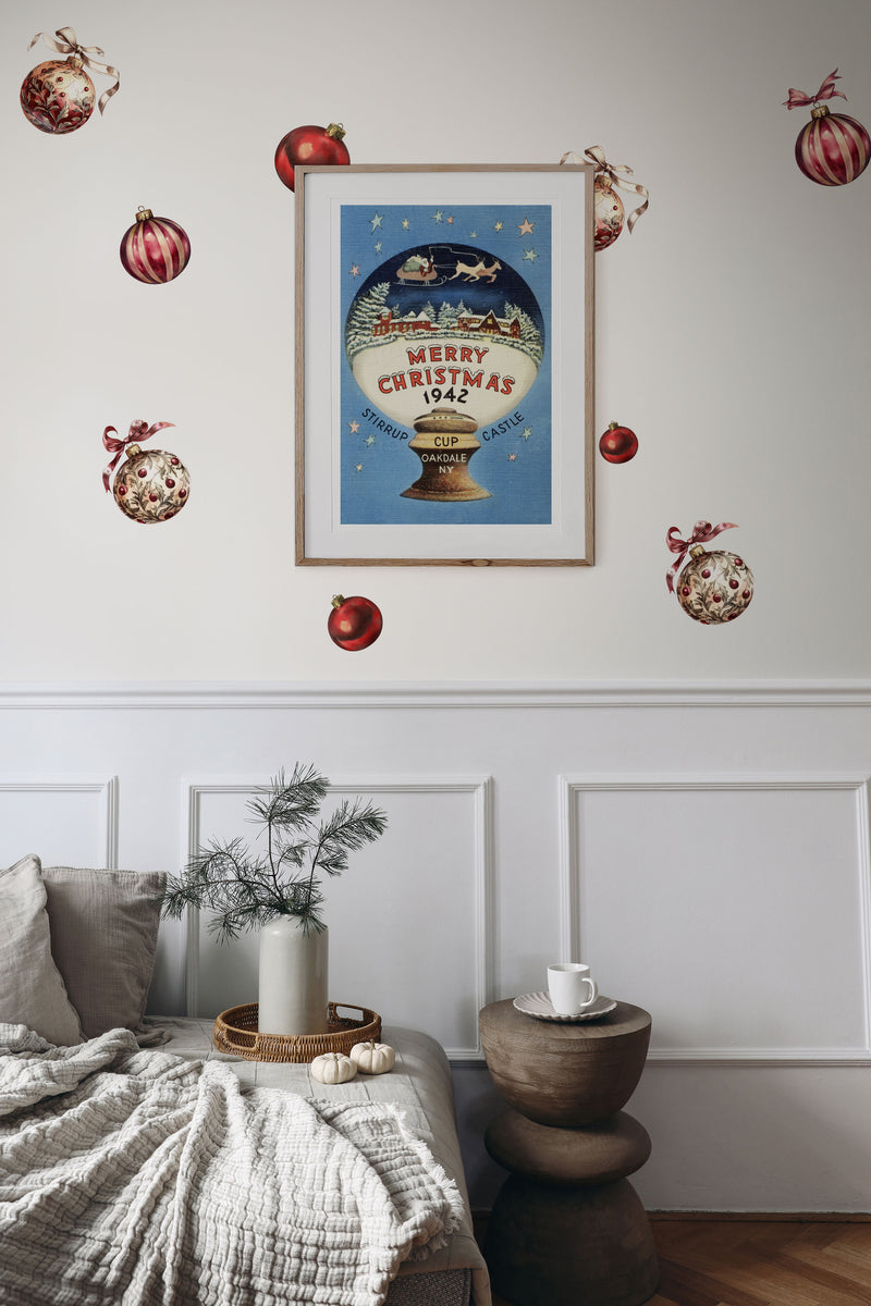 Autocollant mural de Noël - Ornements de Noël (ensemble de 7)