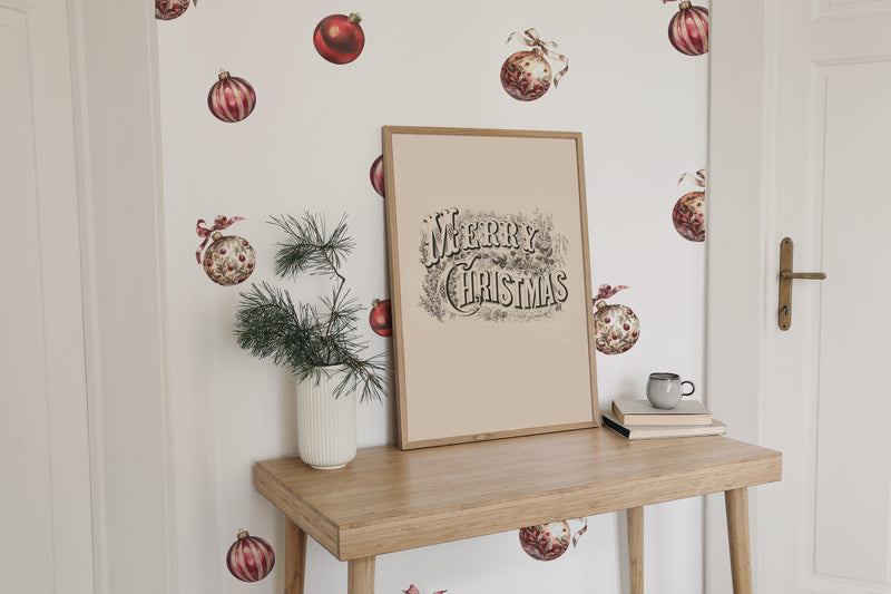 Autocollant mural de Noël - Ornements de Noël (ensemble de 7)