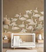 Oiseau Papier peint - Dancing Swan