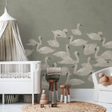 Oiseau Papier peint - Dancing Swan