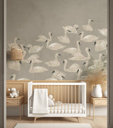 Oiseau Papier peint - Dancing Swan