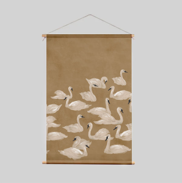 Textielposter - DANCING SWAN earth