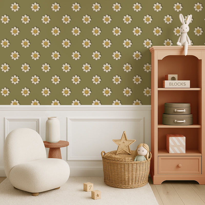 Wallpaper on roll - Dandy Daisy