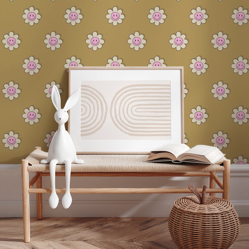 Wallpaper on roll - Dandy Daisy