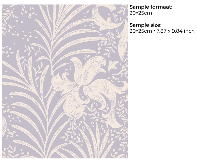 Papel pintado en rollo - Donna Floral lila suave