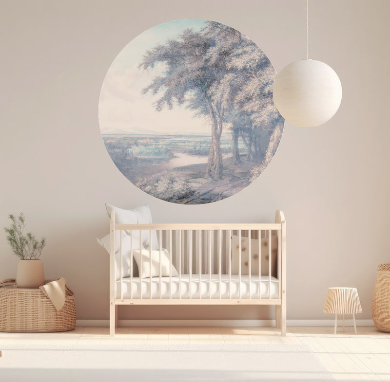 Round wall sticker - Dutch Master blue