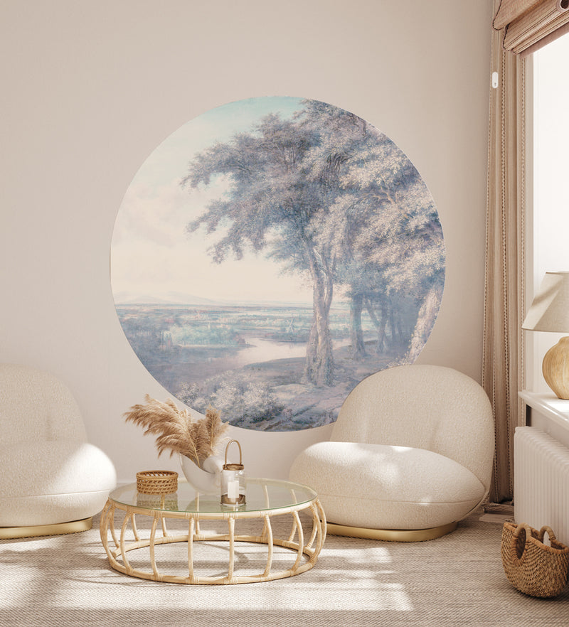 Sticker mural rond - Dutch Master blue