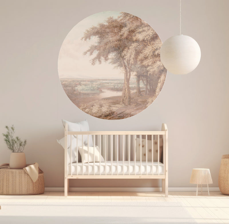 Sticker mural rond - Dutch Master clay