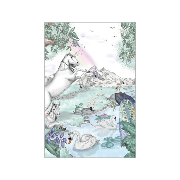 Mini poster A5  - Enchanted Unicorns