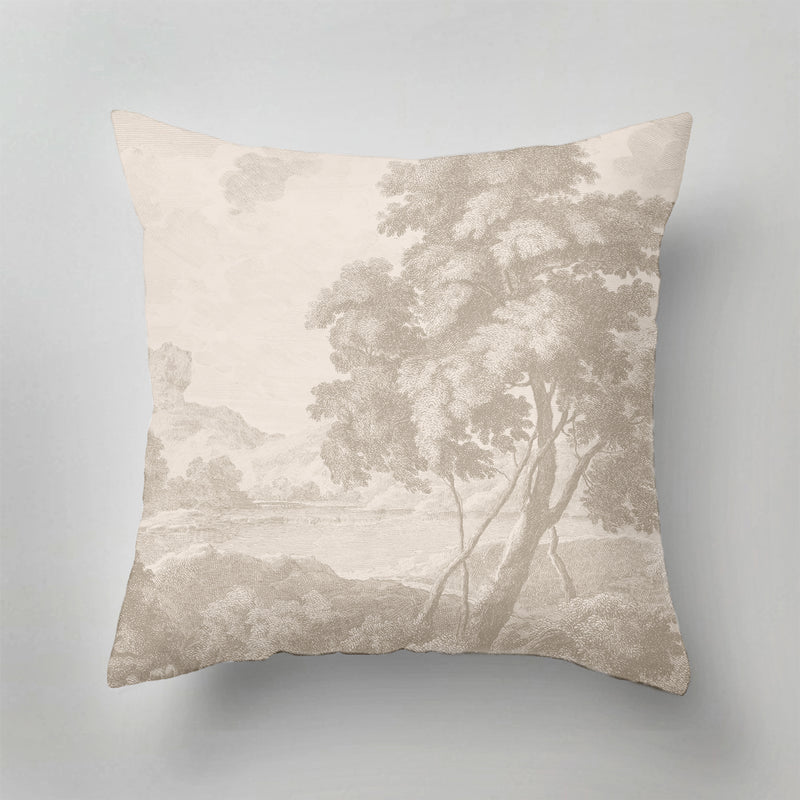 Outdoor Pillow - Engraved Beige