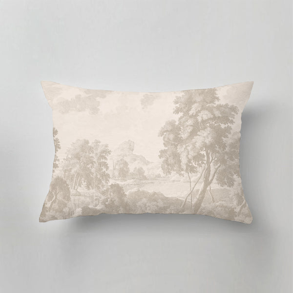 Indoor Pillow - Engraved Beige