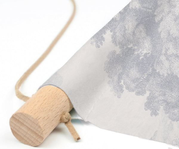 Textilplakat - Engraved blue