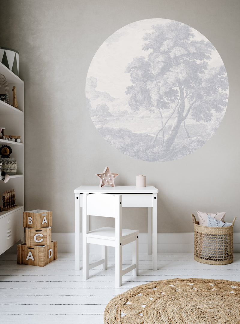 Round wall sticker - Engraved