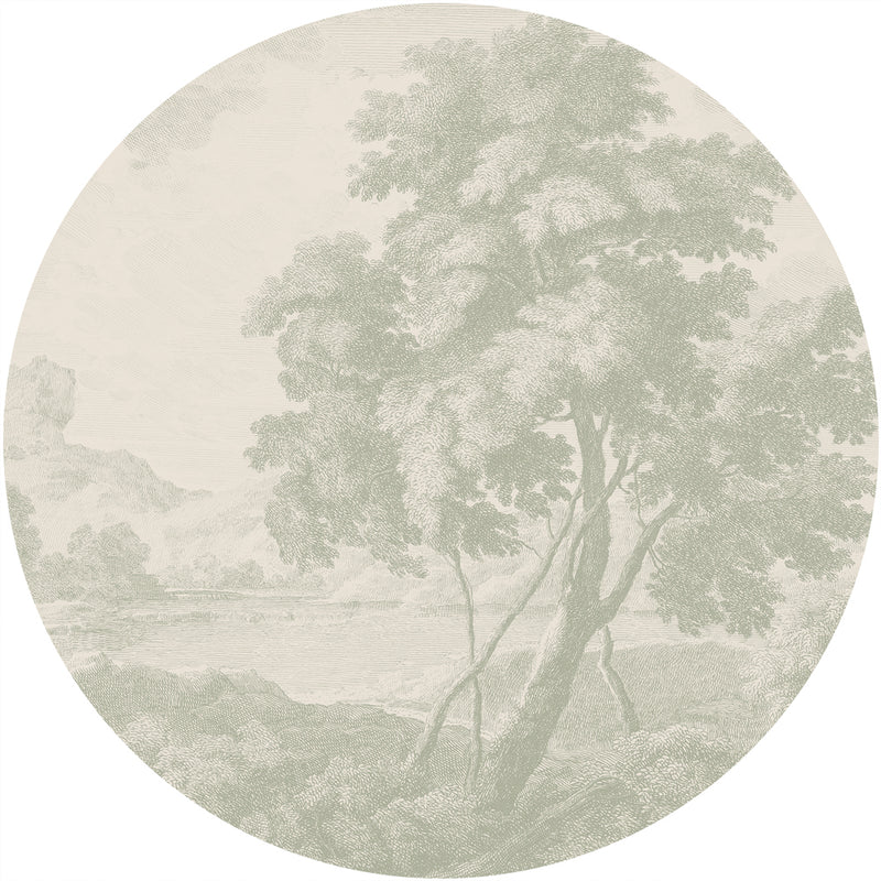 Round wall sticker - Engraved