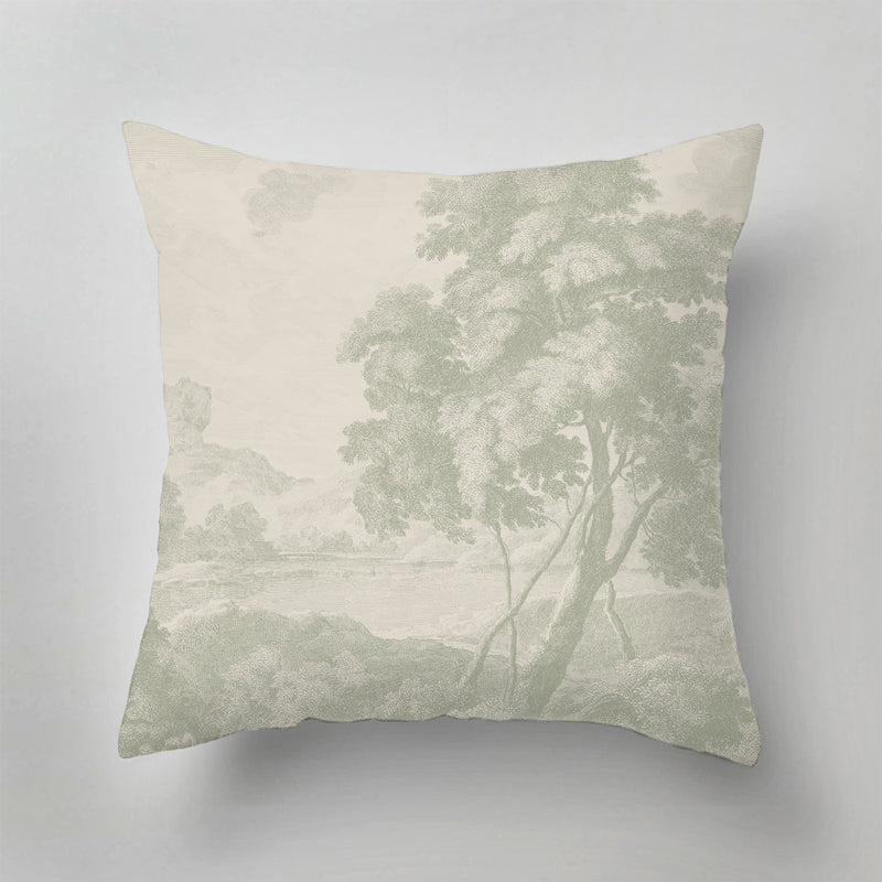 Indoor Pillow - Engraved Green