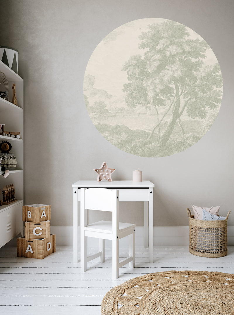 Round wall sticker - Engraved