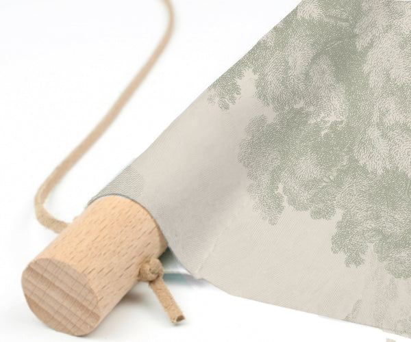 Textilplakat - Engraved green